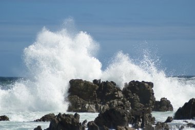 Big waves crashing down clipart