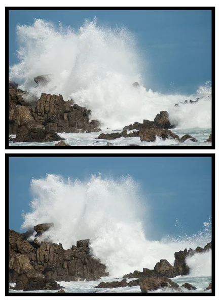stock image Big waves crashing down