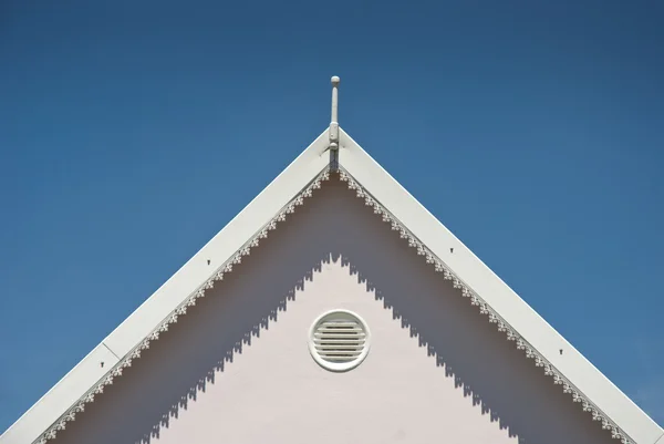 Top of white roof with blue skies — Stock Photo, Image