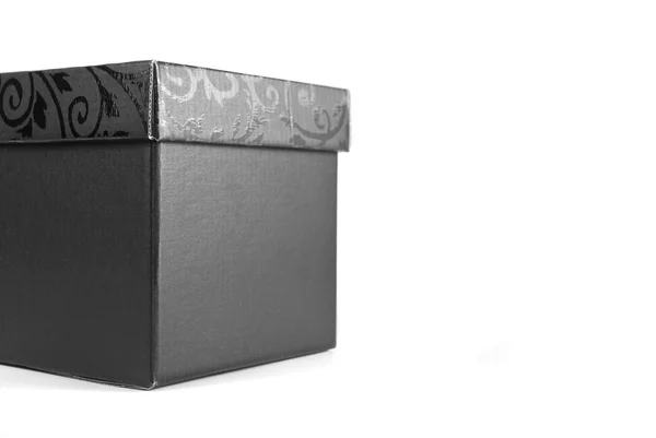 Black gift box — Stock Photo, Image
