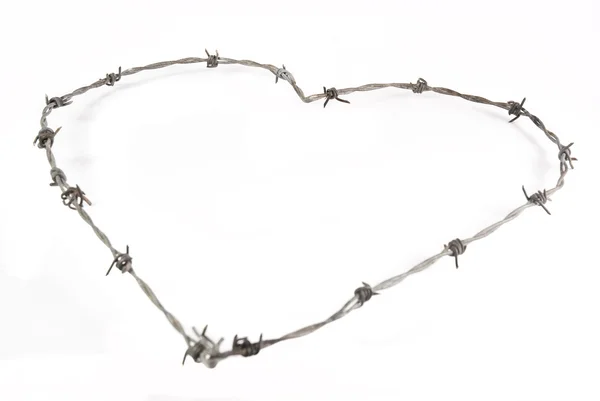 Barbed wire heart — Stock Photo, Image