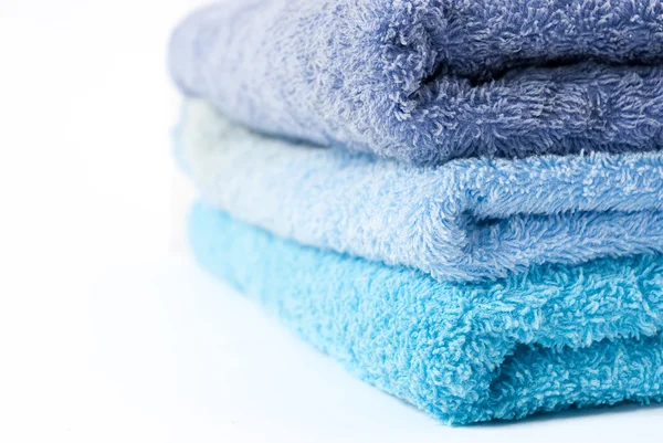 stock image Blue towels stacked