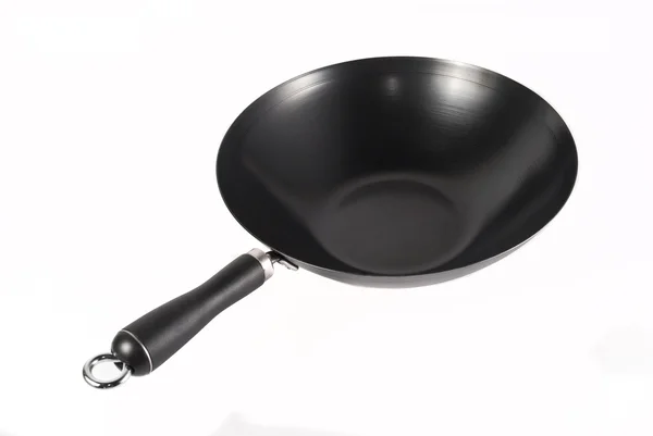 Zwarte wok pan — Stockfoto