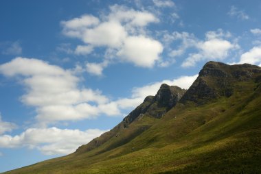 Mountain with blue skies clipart