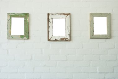 Three frames on wall clipart