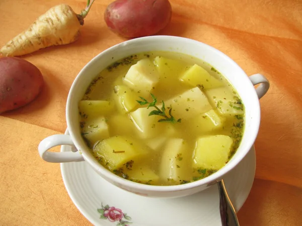 Vegetable soup with parsnips — Stock Photo, Image