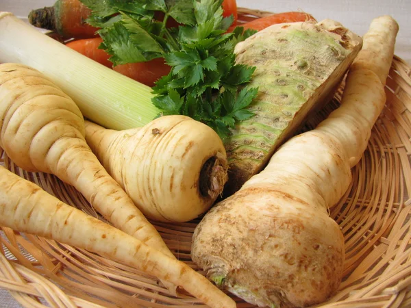 蔬菜 bascet — 图库照片