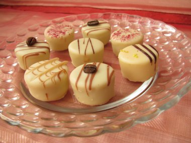 White chocolate candies clipart