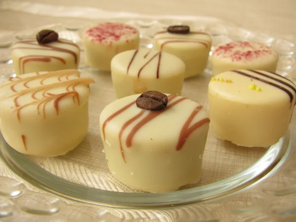 stock image White chocolate candies