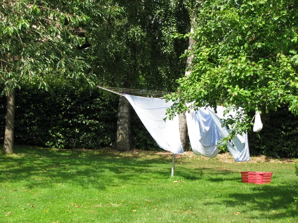 stock image Drying laundry outside