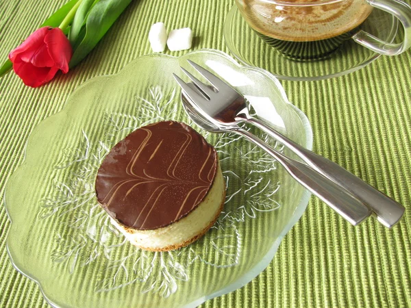 Chocolate-curd-cake — Stock Photo, Image