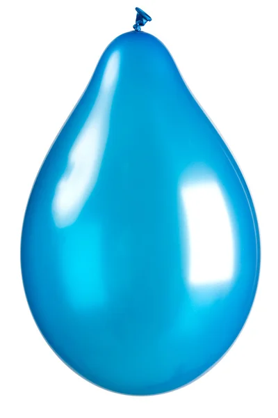 Blauer Ballon auf weißem Grund — Stockfoto