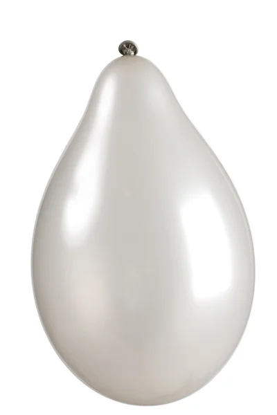Palloncino d'argento su bianco — Foto Stock