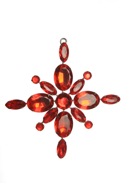 Decoração de jóias vermelhas — Fotografia de Stock