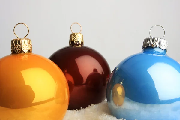 Üç Noel topları — Stok fotoğraf