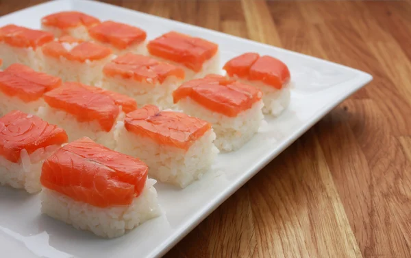 サーモンにぎり寿司 — ストック写真