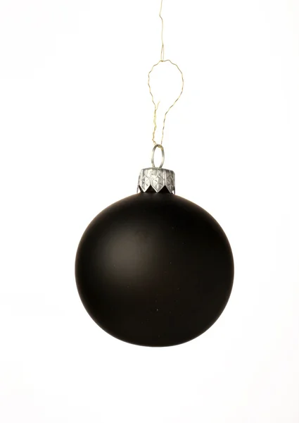 Schwarze Weihnachtskugel — Stockfoto