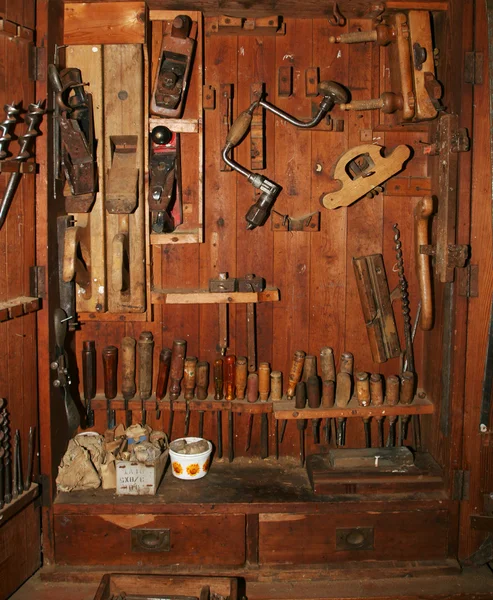 stock image Old tools cabinet