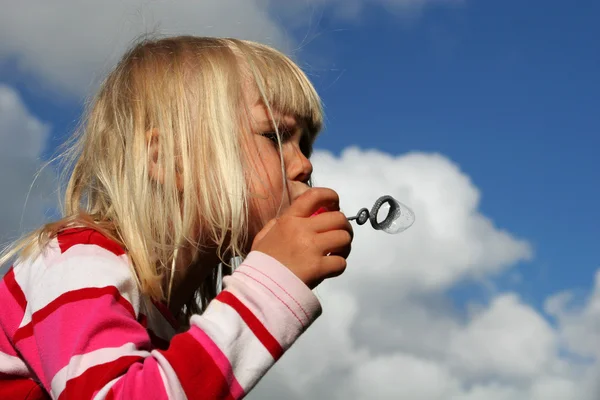 Bubble blowing — Stock Photo, Image