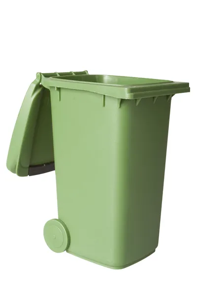 Groen recycle bin — Stockfoto