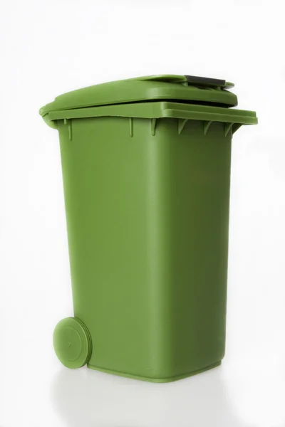 Зеленого сміттєвий ящик — стокове фото
