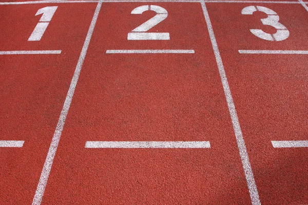 Track and field lanes — Stock Photo, Image