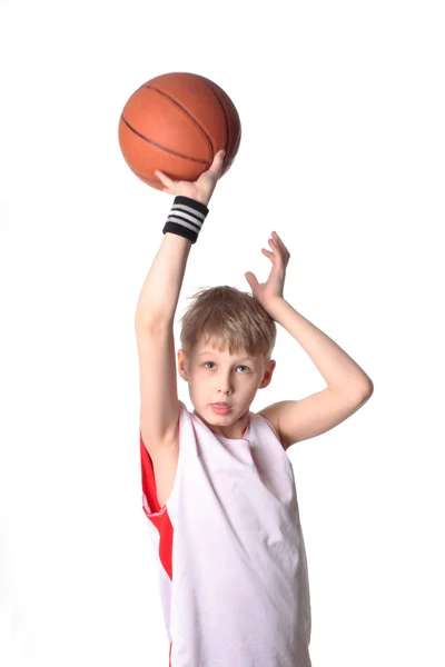 농구 소년 — 스톡 사진