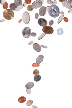 Falling American Coins clipart