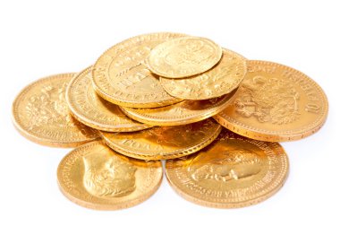 Old gold coins clipart