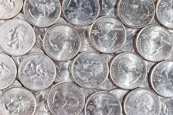 American quarter coins — Stock Photo, Image