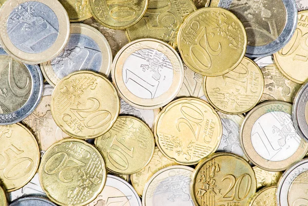 Φόντο κέρματα ευρώ — Φωτογραφία Αρχείου