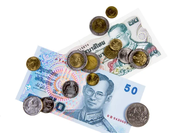 Moneda tailandesa efectivo — Foto de Stock