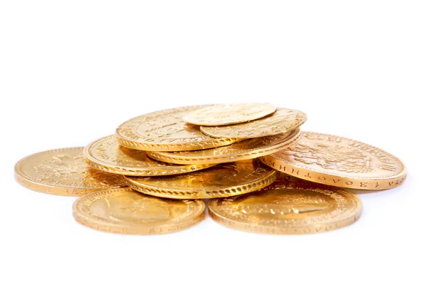Oude gouden munten — Stockfoto