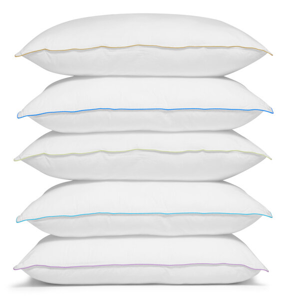 Stack of pillows. Isolated