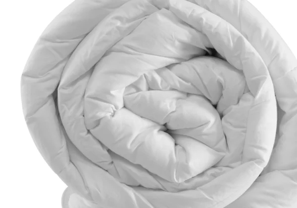 Белое одеяло. Isolated — стоковое фото