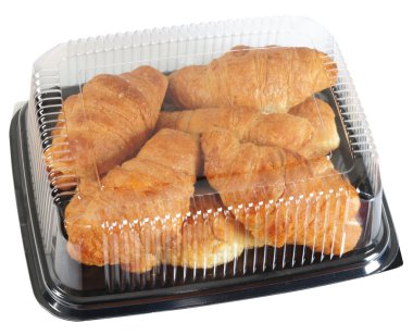 Croissant packaging. Isolated clipart