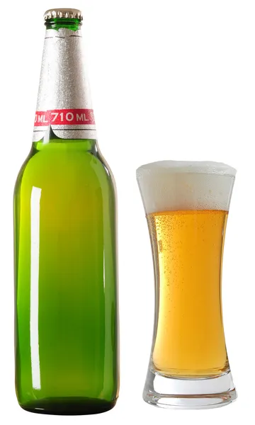 Butelki piwa. na białym tle — Zdjęcie stockowe