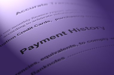 Payment history. clipart