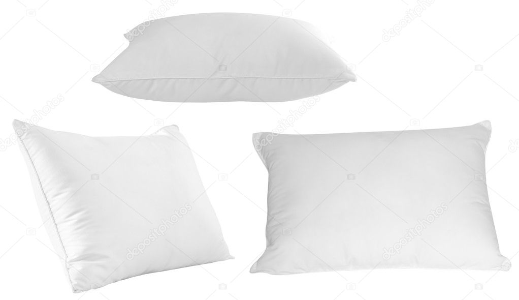 White pillows. Isolated