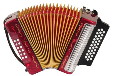 Accordion. Isolated clipart