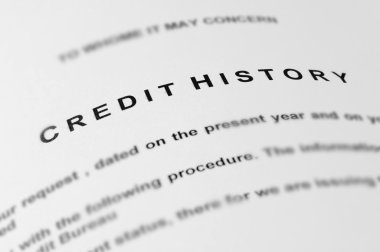 Credit history. clipart