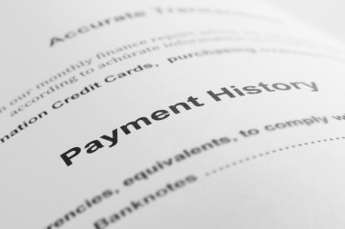 Payment history. clipart