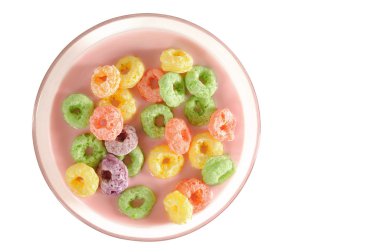 Cereal rings. Isolated clipart