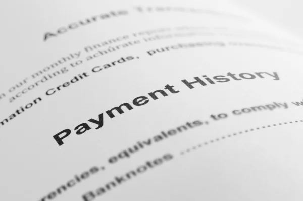 stock image Payment history.