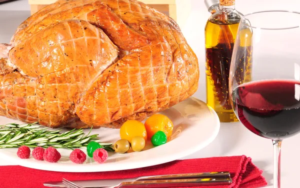 Roasted turkey. — Stok fotoğraf