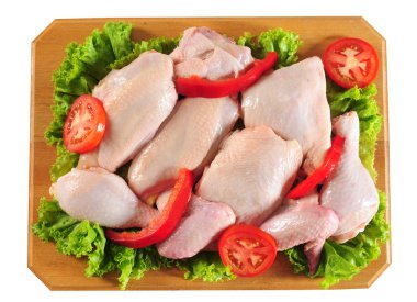 Raw chicken. Isolated clipart