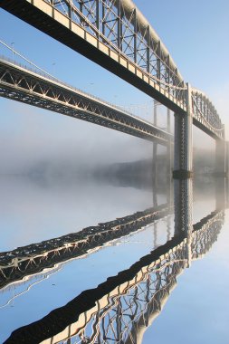 Tamar road bridge and Brunel rail bridge clipart