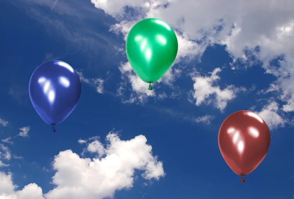 Cielo blu con palloncini — Foto Stock