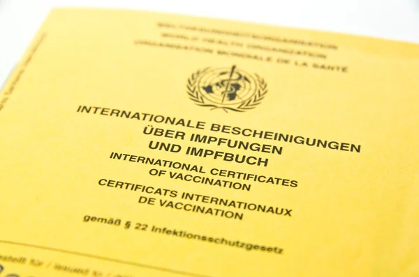 Βιβλιάριο διεθνούς εμβολιασμού — Φωτογραφία Αρχείου