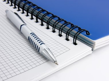 Notebook and pen clipart